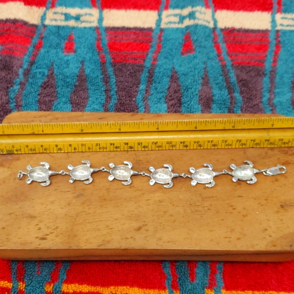 Sterling Silver Turtle Bracelet - image 8